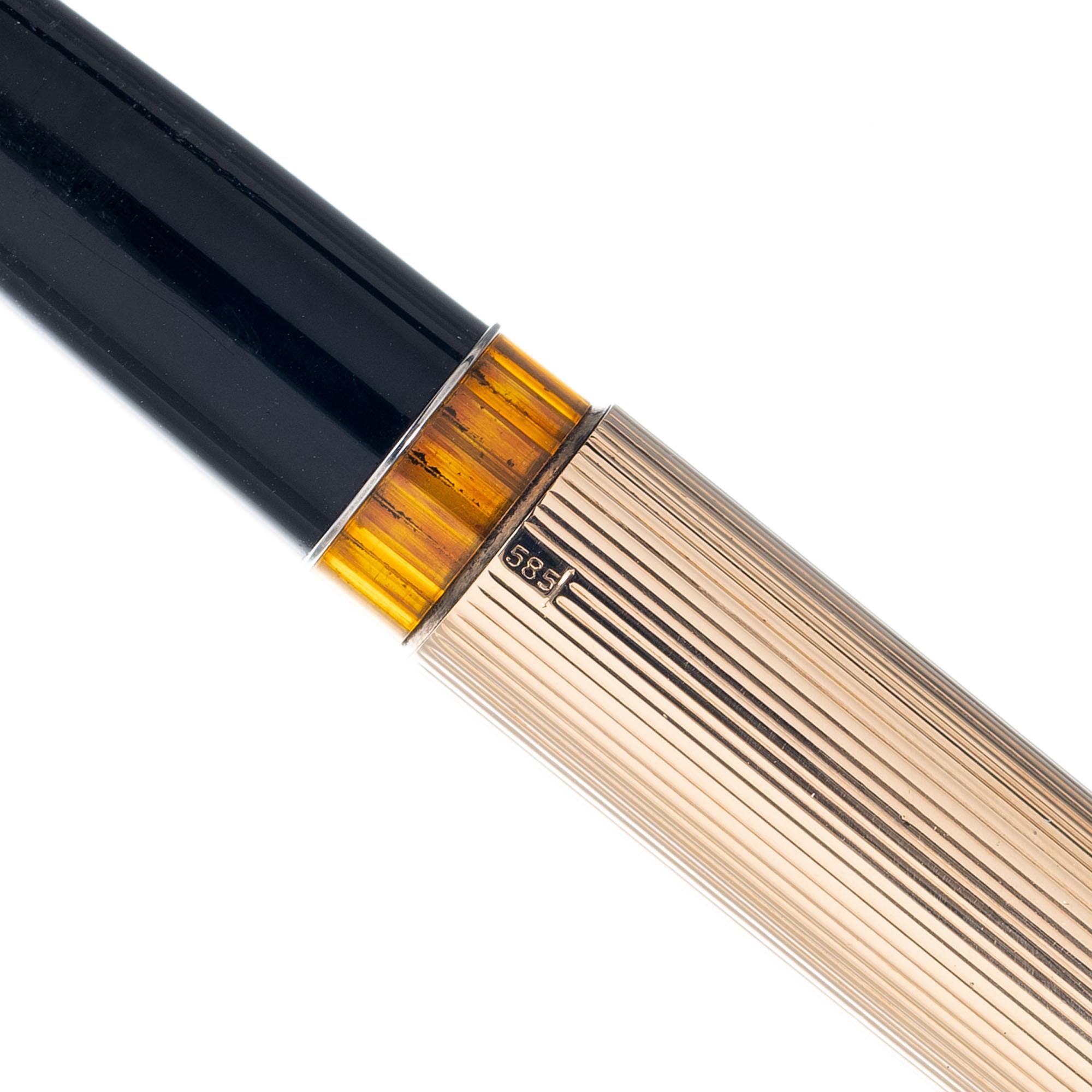 Montblanc Meisterstück 14k Gelbgold Brunnenstift, 1960er Jahre im Angebot 1