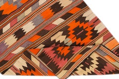 Vintage 1960s Multicolored Geometric Turkish Kilim Rug