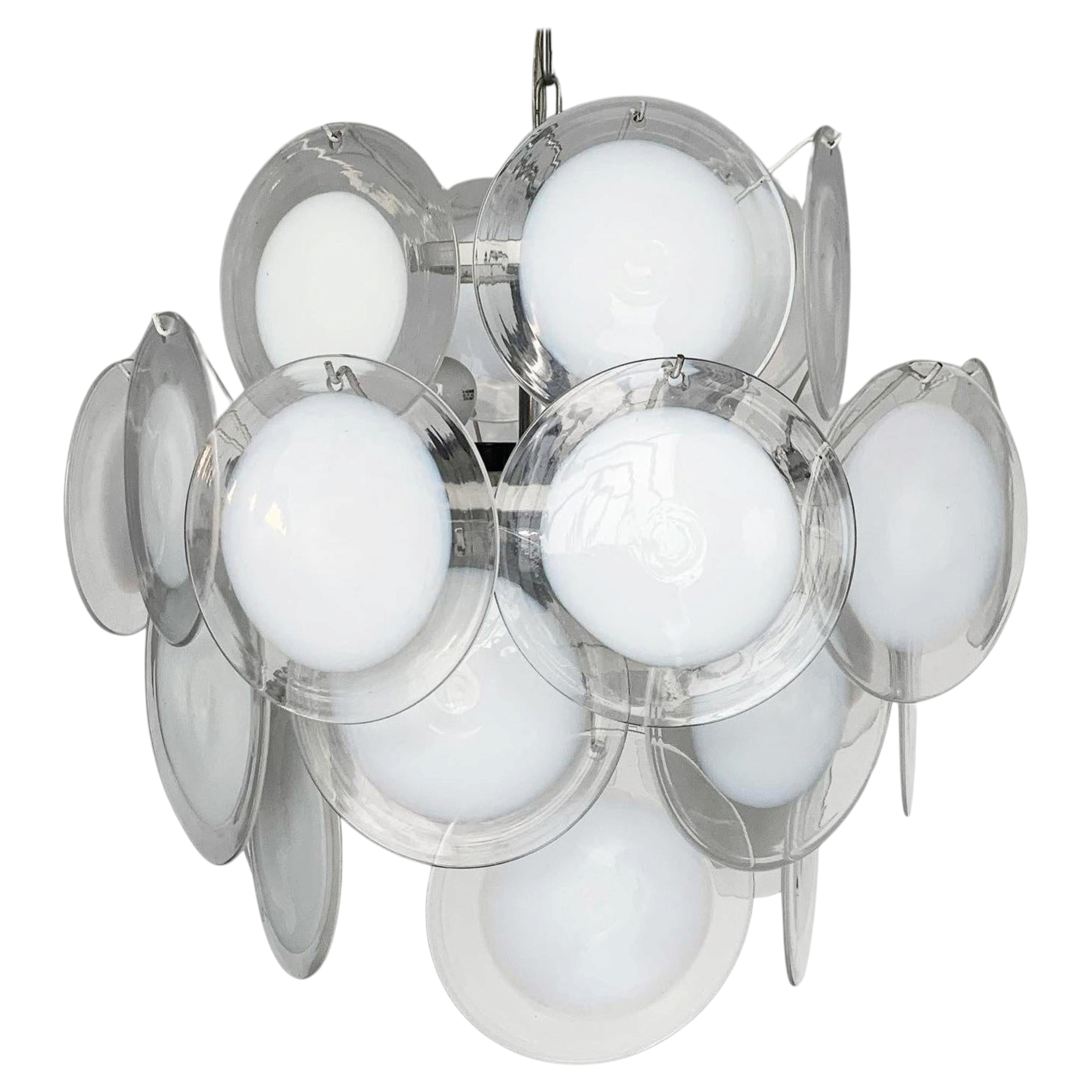 20th Century Murano Chandelier, Big Size, Dining Room Decorative Lamp, Vistosi