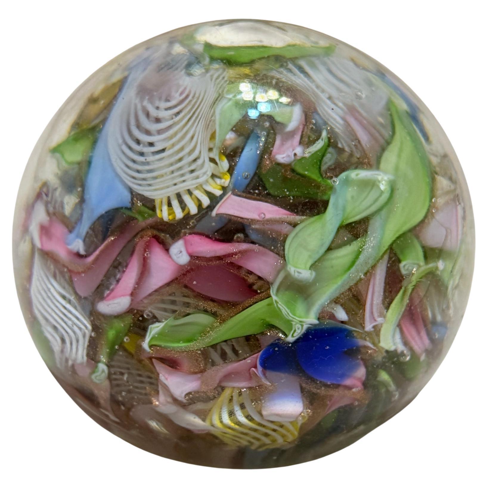 Vintage 1960s Murano Glass 'Tutti Frutti' Paperweight by AVEM