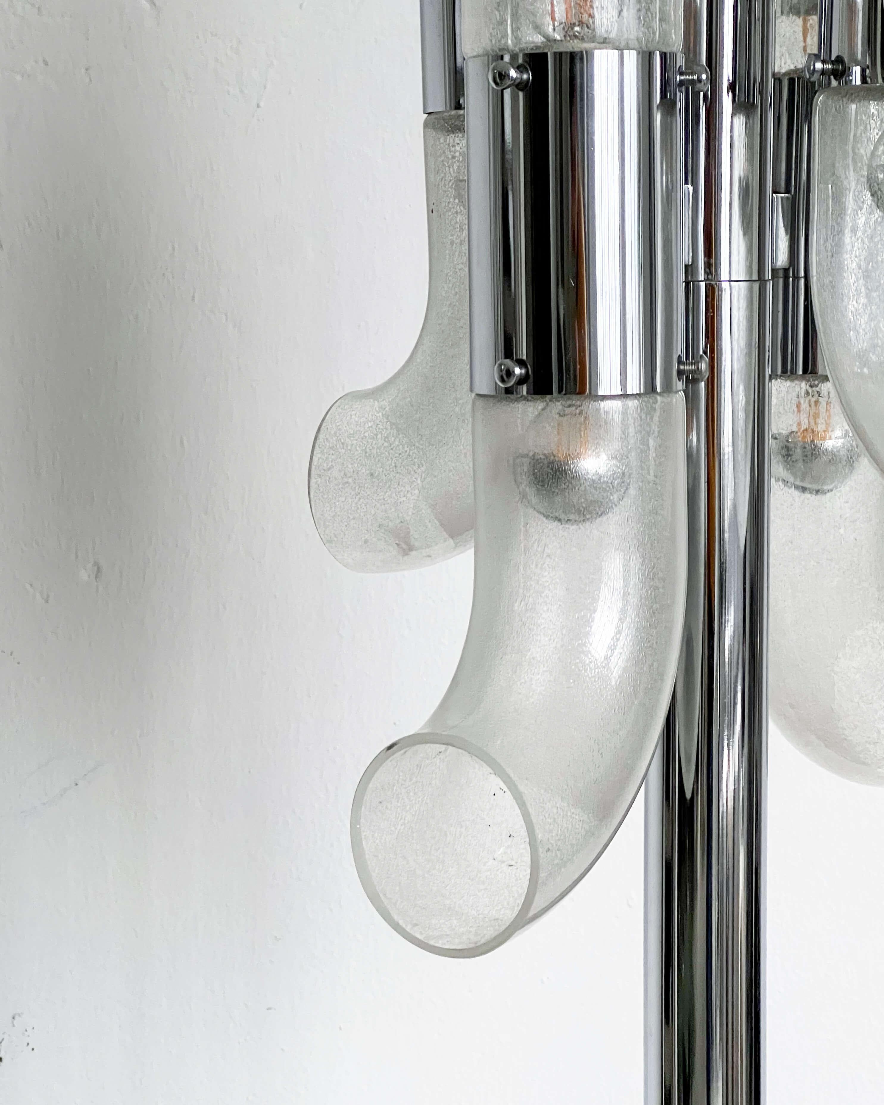 Vintage 1960s Nason Catena Floor Lamp, Italian Space AGE, Murano Glass and Metal en vente 1