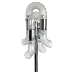 Vintage 1960s Nason Catena Floor Lamp, Italian Space AGE, Murano Glass and Metal