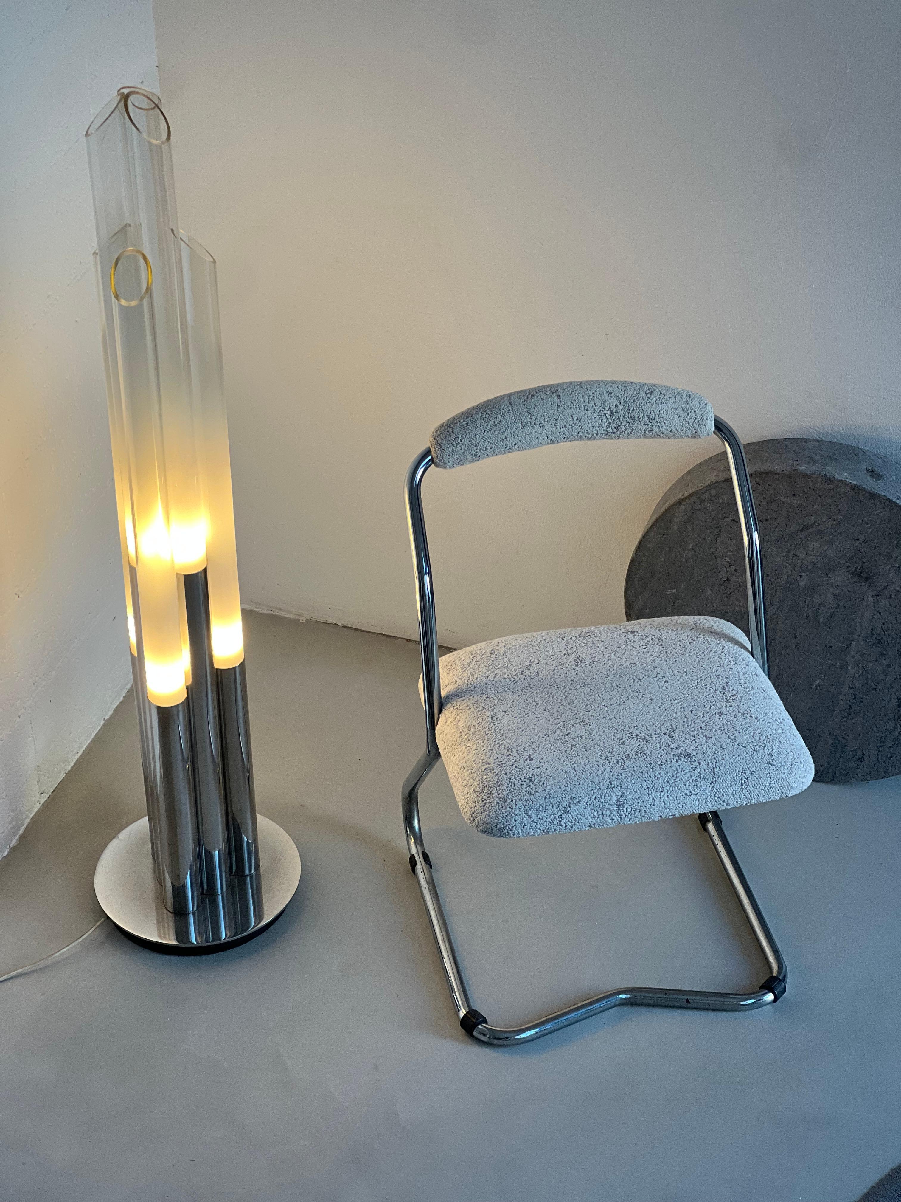 Vintage 1960s Nason, Mazzega, Murano Glass and Metal floor lamp For Sale 8
