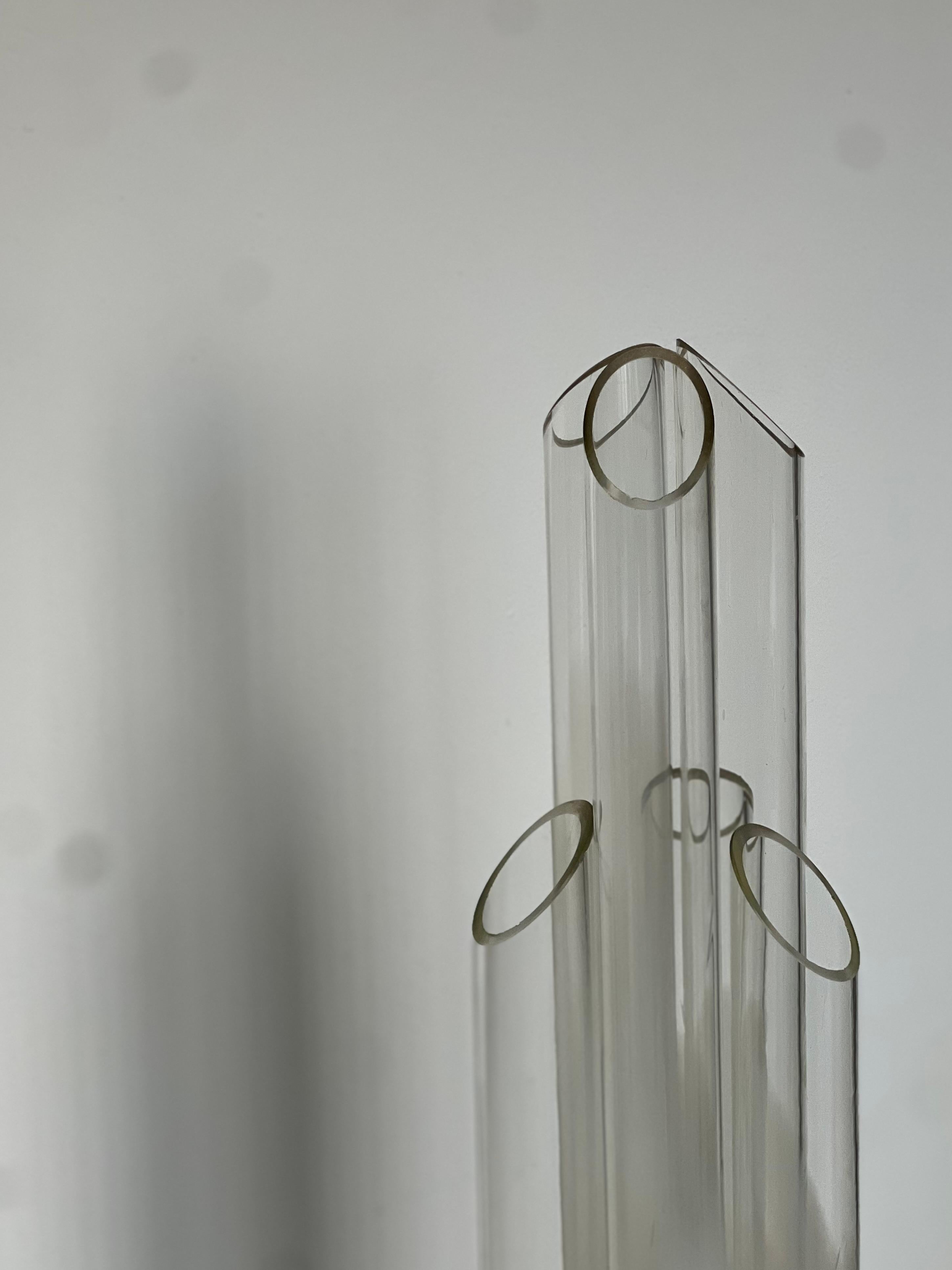 Vintage 1960s Nason, Mazzega, Murano Glass and Metal floor lamp In Good Condition For Sale In Milano, IT