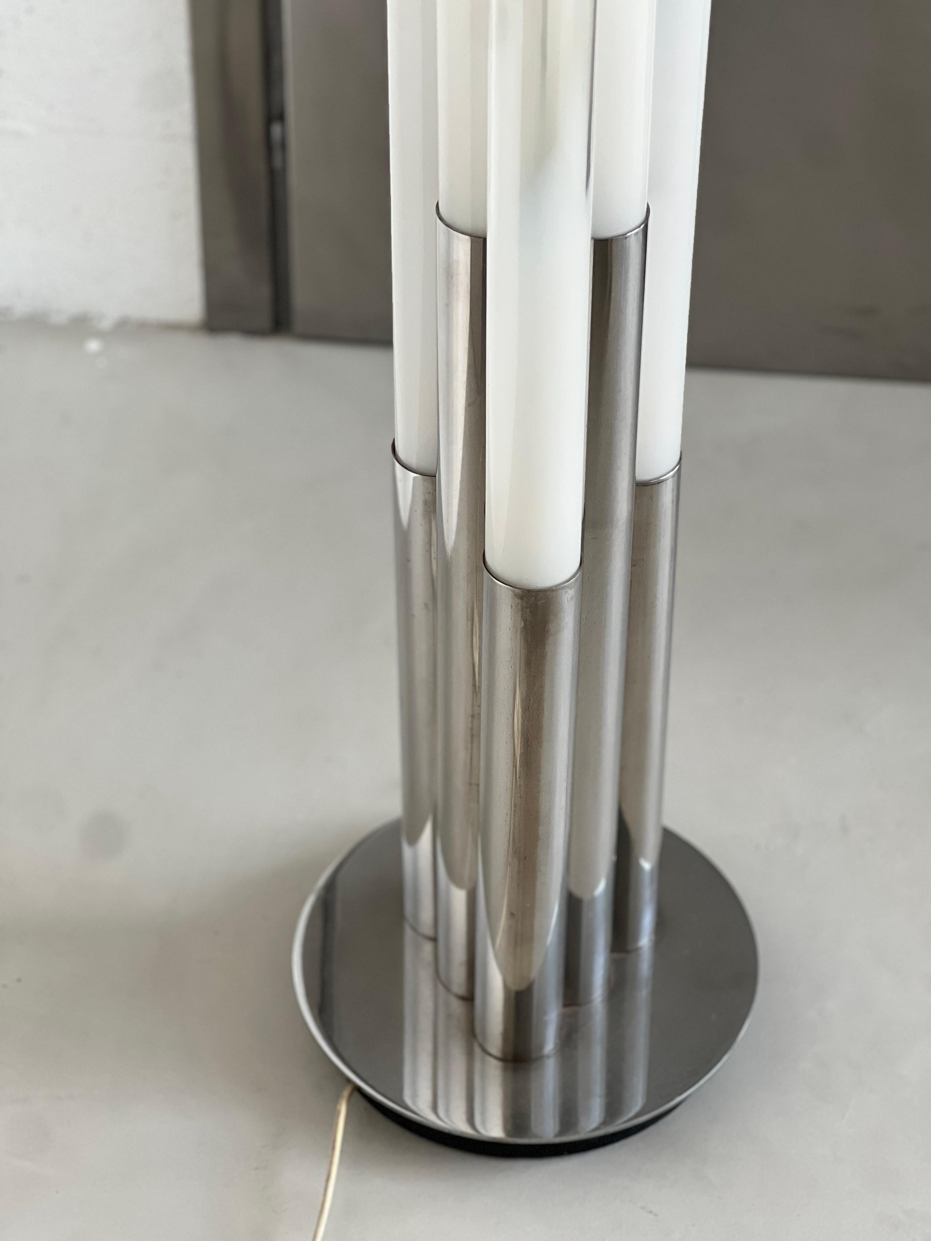 Mid-20th Century Vintage 1960s Nason, Mazzega, Murano Glass and Metal floor lamp For Sale