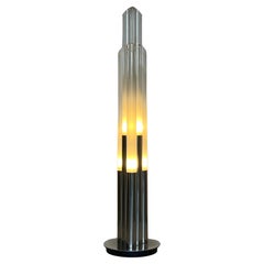 Vintage 1960s Nason, Mazzega, Murano Glass and Metal floor lamp