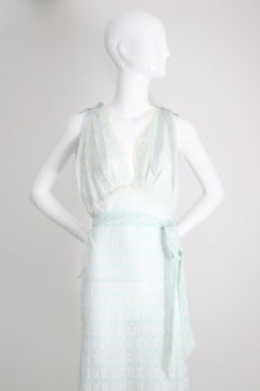 Vintage 1960's Nightdress Art Deco 1960's Lingerie Nightgown UK 10-12 US 6-8