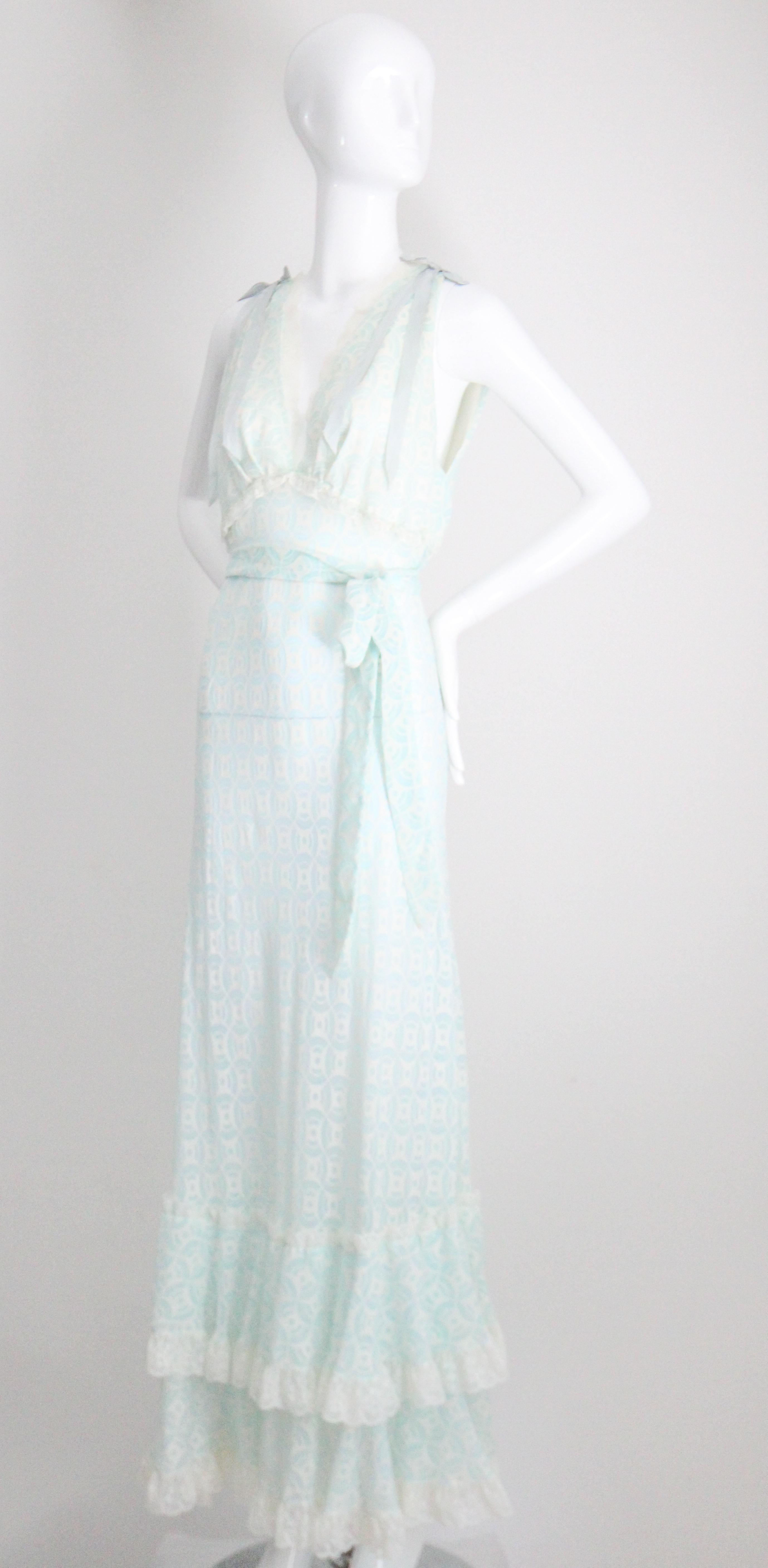 Vintage 1960's Nachthemd Art Deco 1960's Lingerie Nachthemd UK 10-12 US 6-8 im Angebot 1