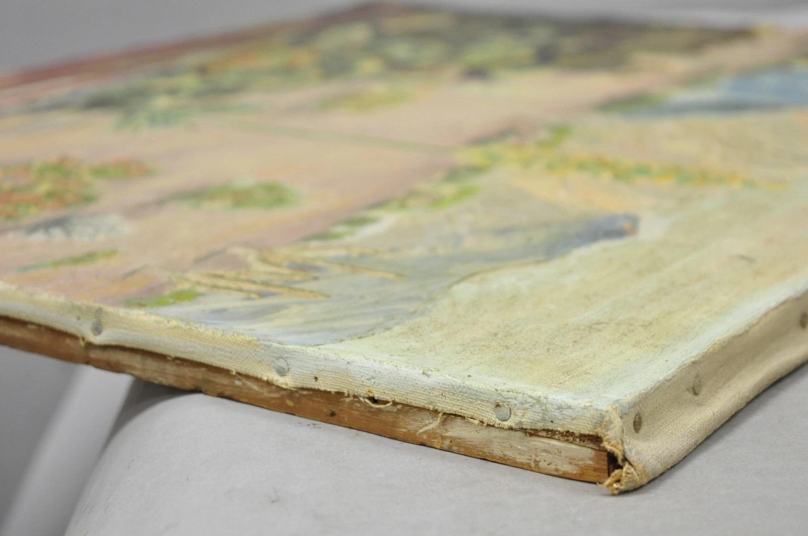 Vintage 1960's Öl auf Leinwand Southwestern Landschaft Gemälde, signiert Souder im Angebot 5