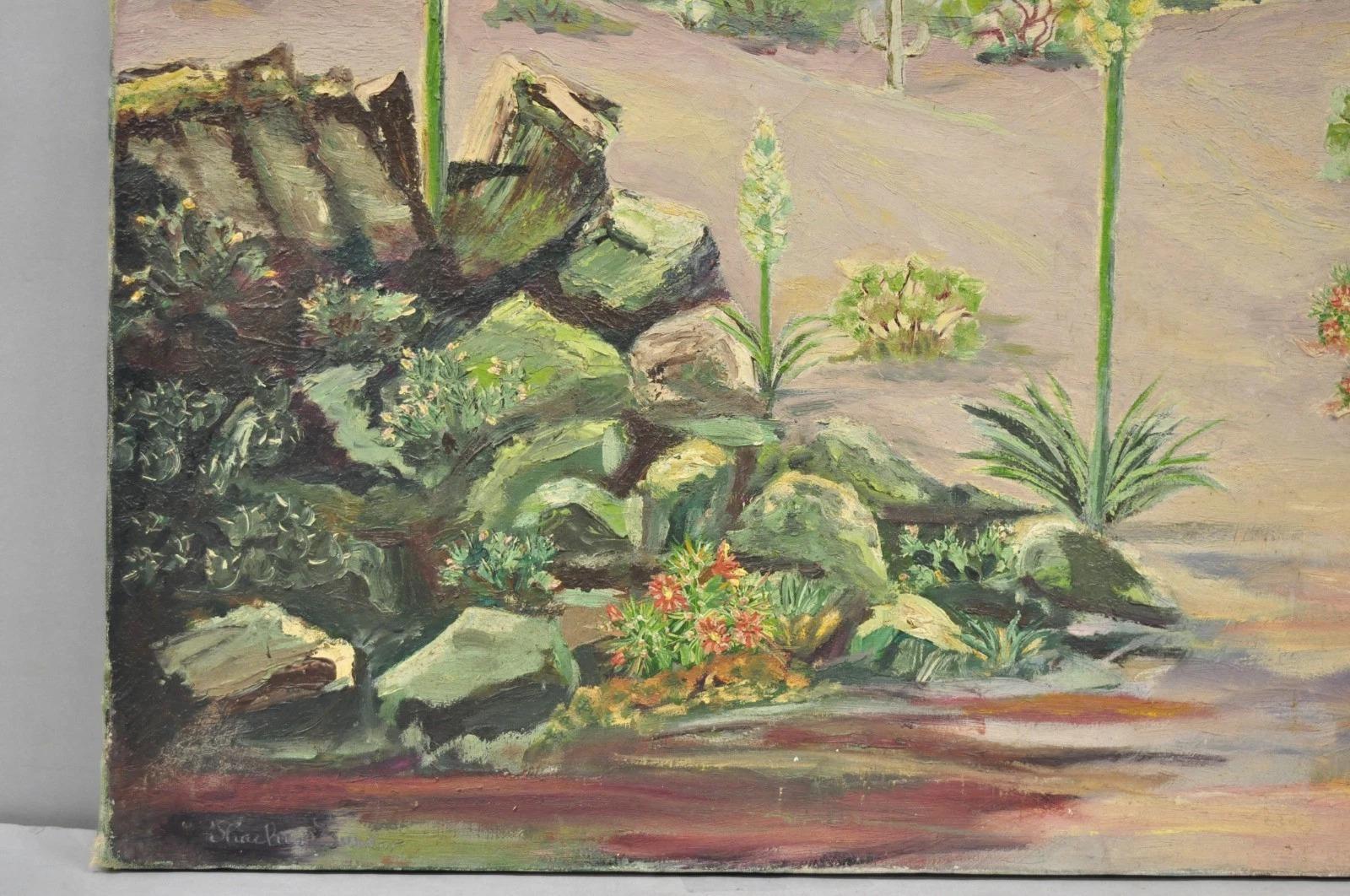 Vintage 1960's Öl auf Leinwand Southwestern Landschaft Gemälde, signiert Souder (Sonstiges) im Angebot