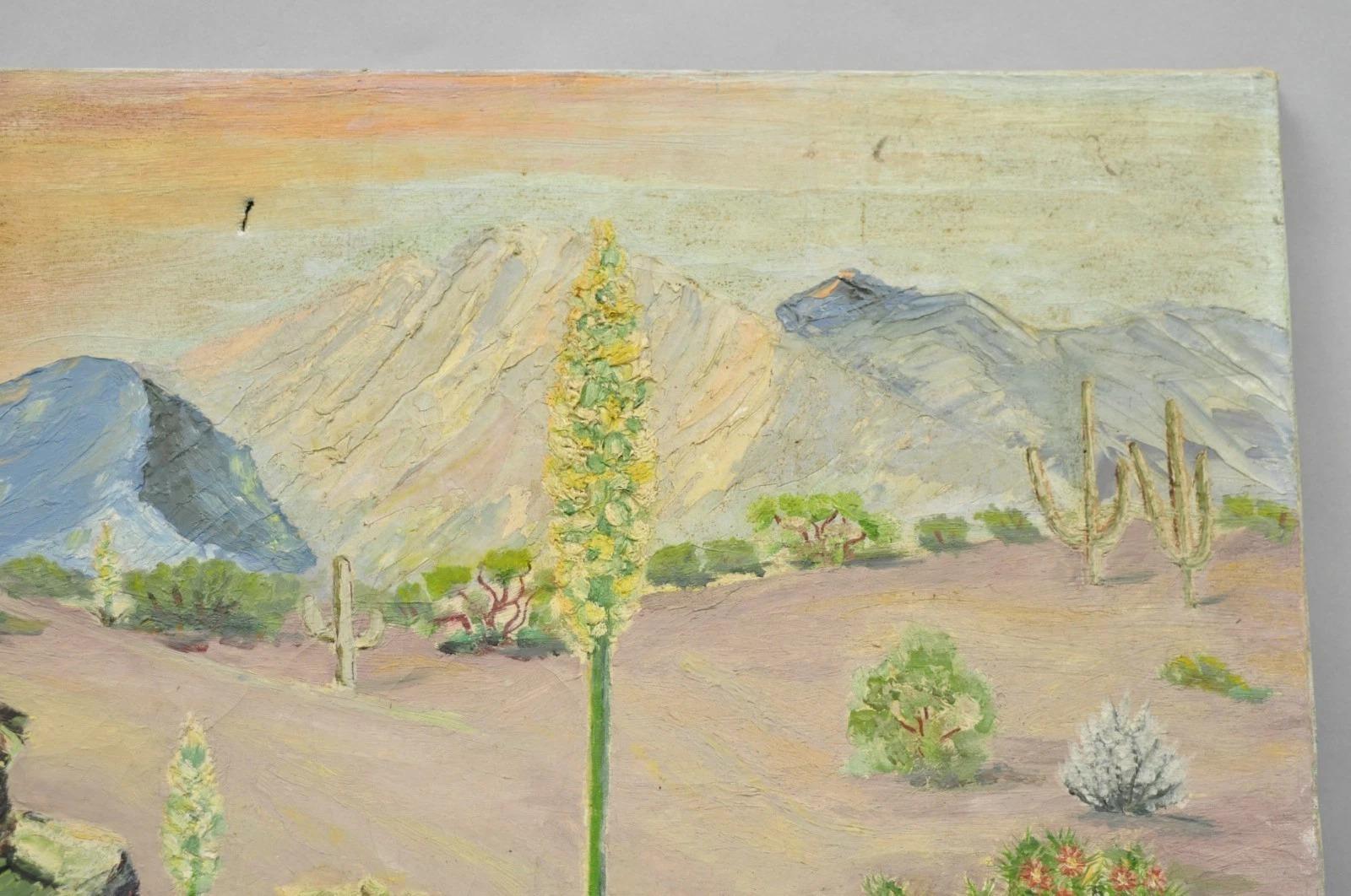 Vintage 1960's Öl auf Leinwand Southwestern Landschaft Gemälde, signiert Souder im Zustand „Gut“ im Angebot in Philadelphia, PA