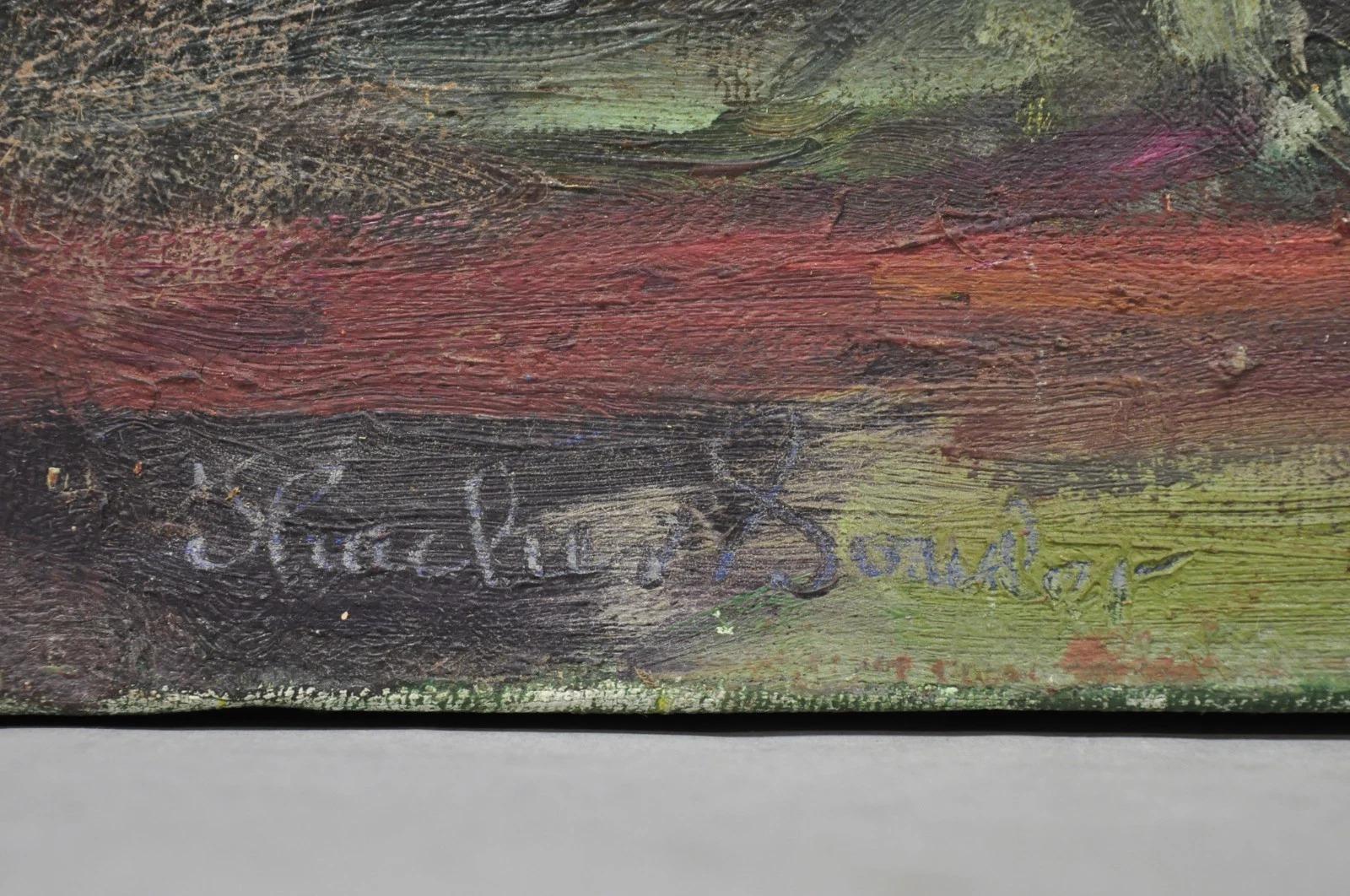 Vintage 1960's Öl auf Leinwand Southwestern Landschaft Gemälde, signiert Souder im Angebot 3