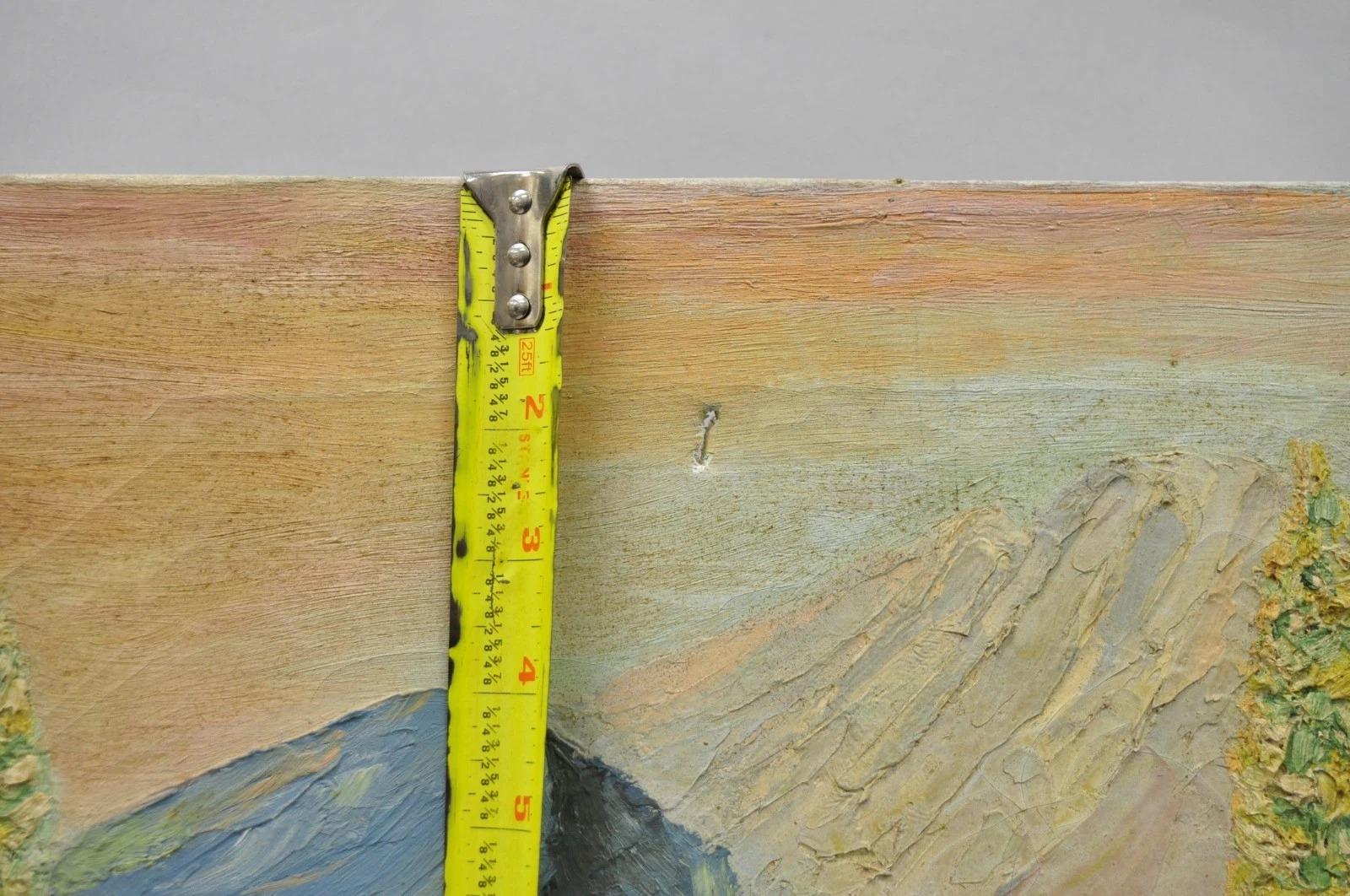 Vintage 1960's Öl auf Leinwand Southwestern Landschaft Gemälde, signiert Souder im Angebot 4