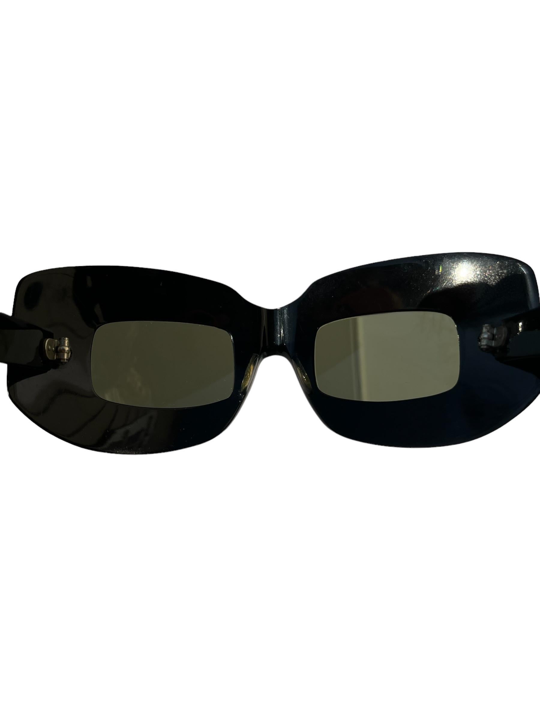 Vintage 1960s Oliver Goldsmith Mod Black Sunglasses  For Sale 4