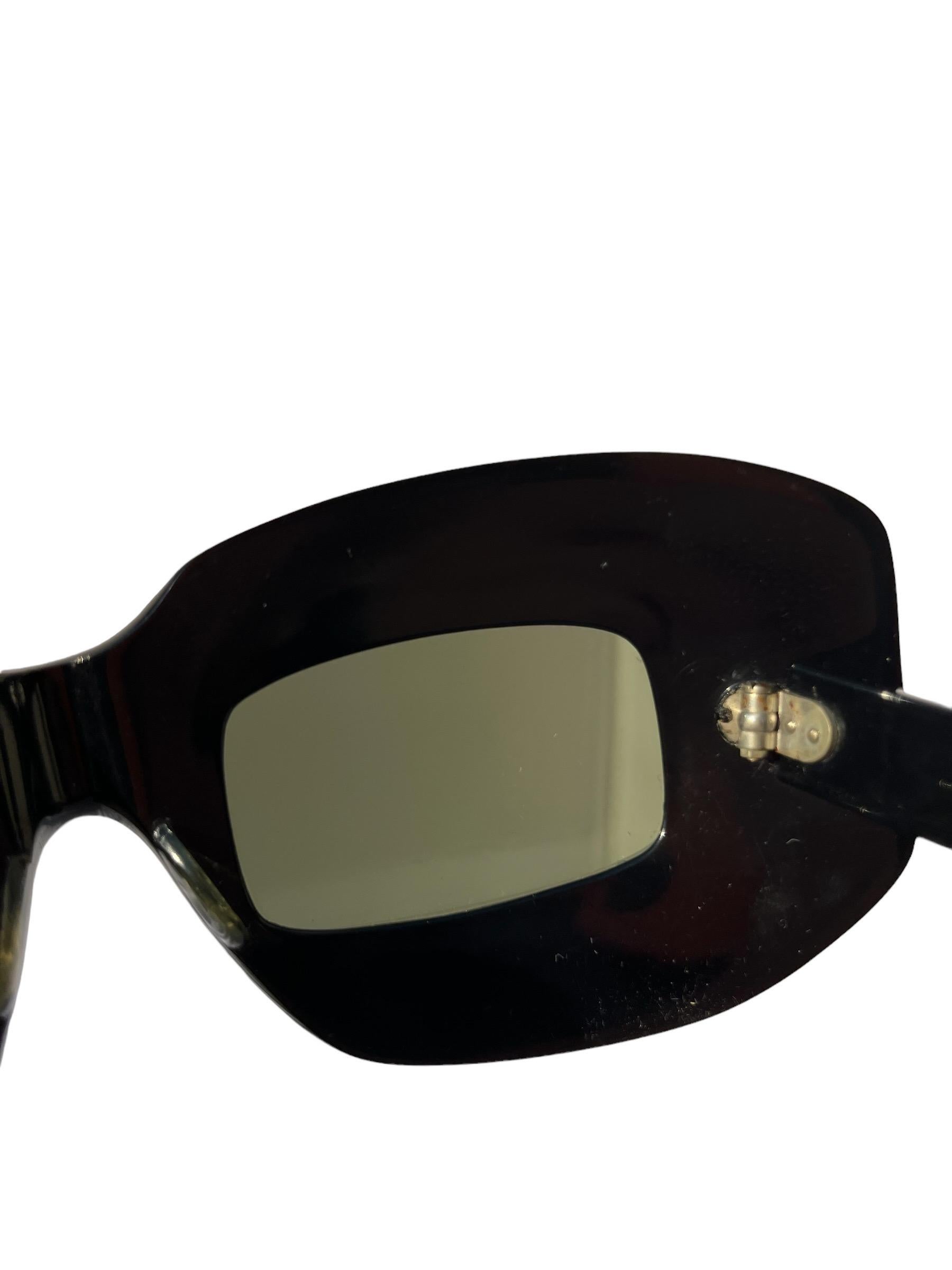 Vintage 1960s Oliver Goldsmith Mod Black Sunglasses  1