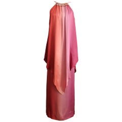 Vintage 1960's ombré tunic skirt set original 1960's tunic set UK 10-14 US 6-10