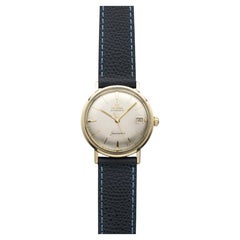 Vintage Omega Seamaster 14770 aus den 1960er Jahren, silbernes Zifferblatt mit Goldrand, Automatikwerk, 34 mm