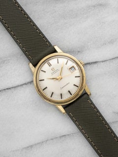 Omega Seamaster 166.03 aus den 1960er Jahren, mit vergoldetem, versilbertem Zifferblatt, Automatikwerk, 36 mm