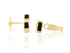 Vintage 1960s Onyx Cufflinks