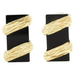 Vintage 1960s Onyx Cufflinks