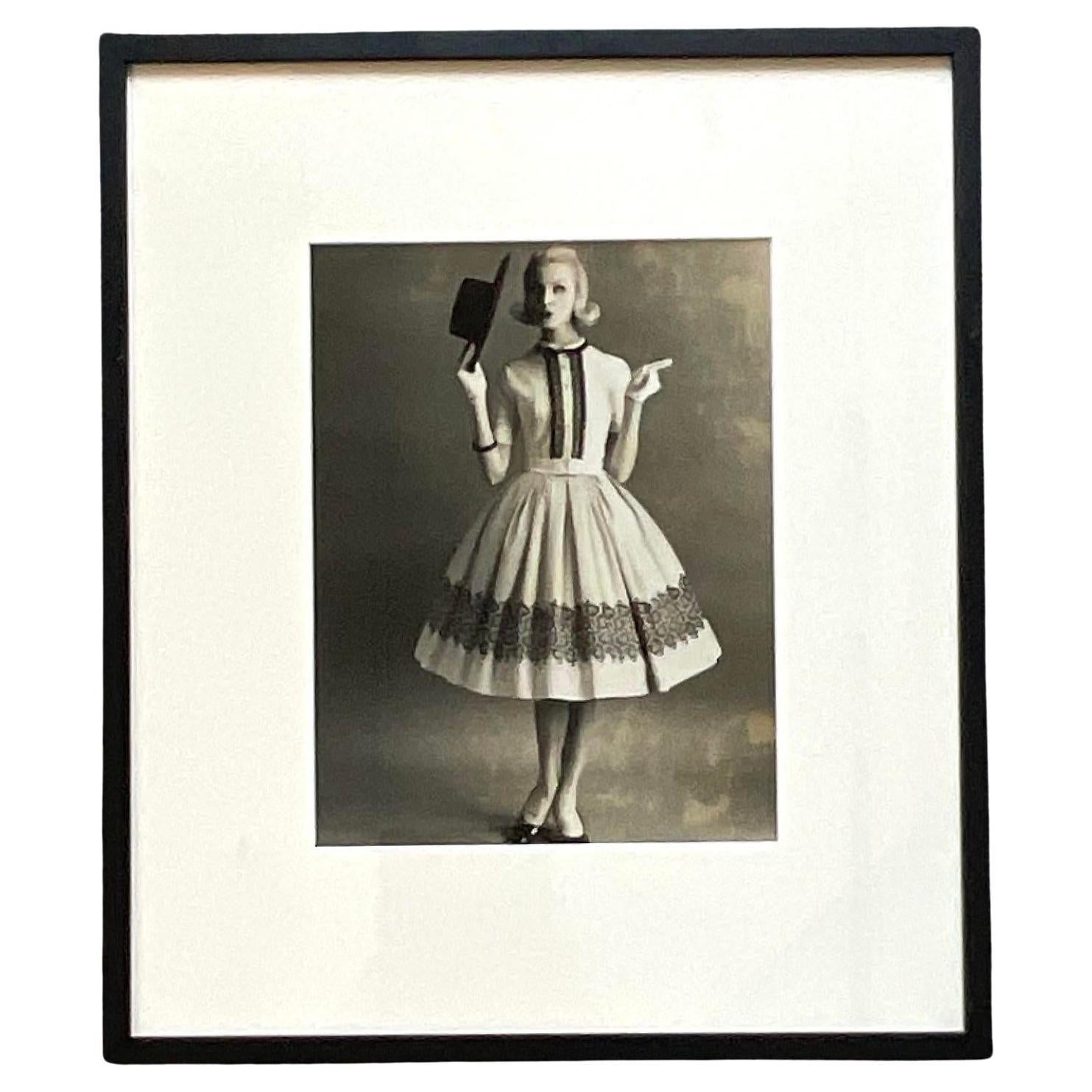 Vintage 1960s Original Silver Gelatin Fashion Photograph For Sale