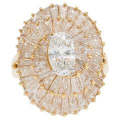 Vintage 1960s Oscar Heyman 4.96 Carat Diamond Swirl Ring