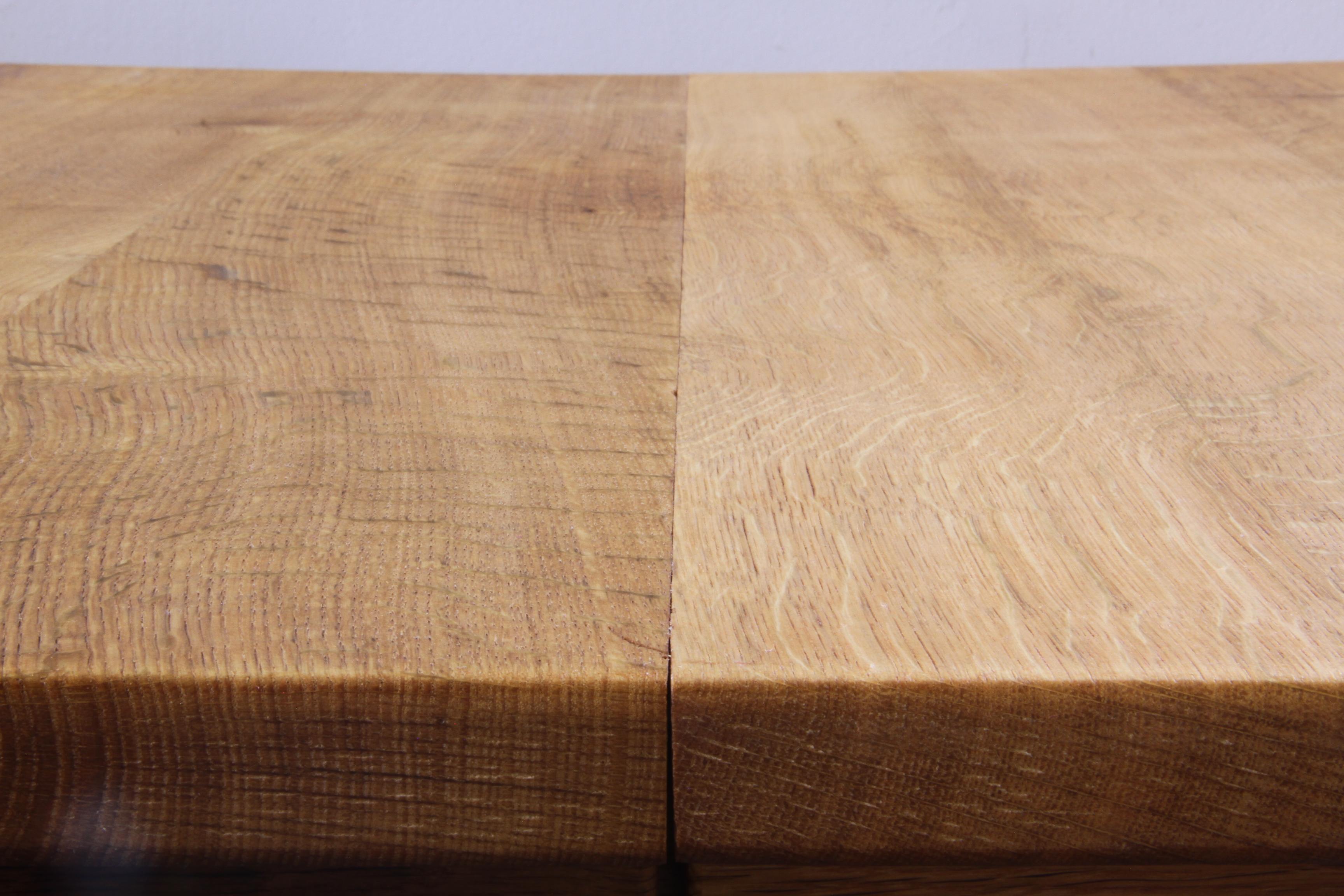 Vintage 1960s Oval Brutalist Danish Extending Oak Dining Table Style of Kjærnulf For Sale 5