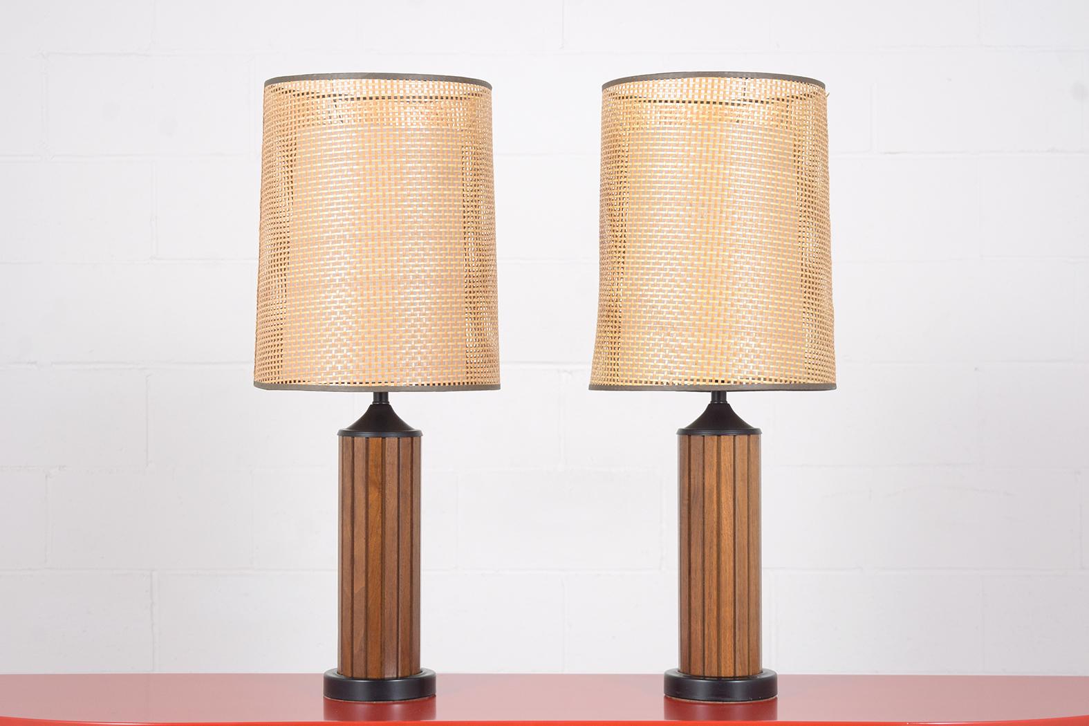 Mid-Century Modern Vintage 1960s Pair of Mid-Century Table Lamps