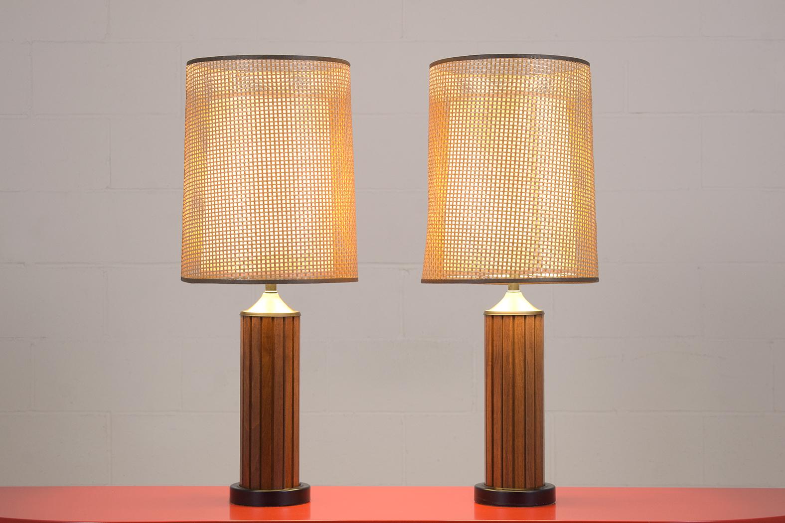 American Vintage 1960s Pair of Mid-Century Table Lamps