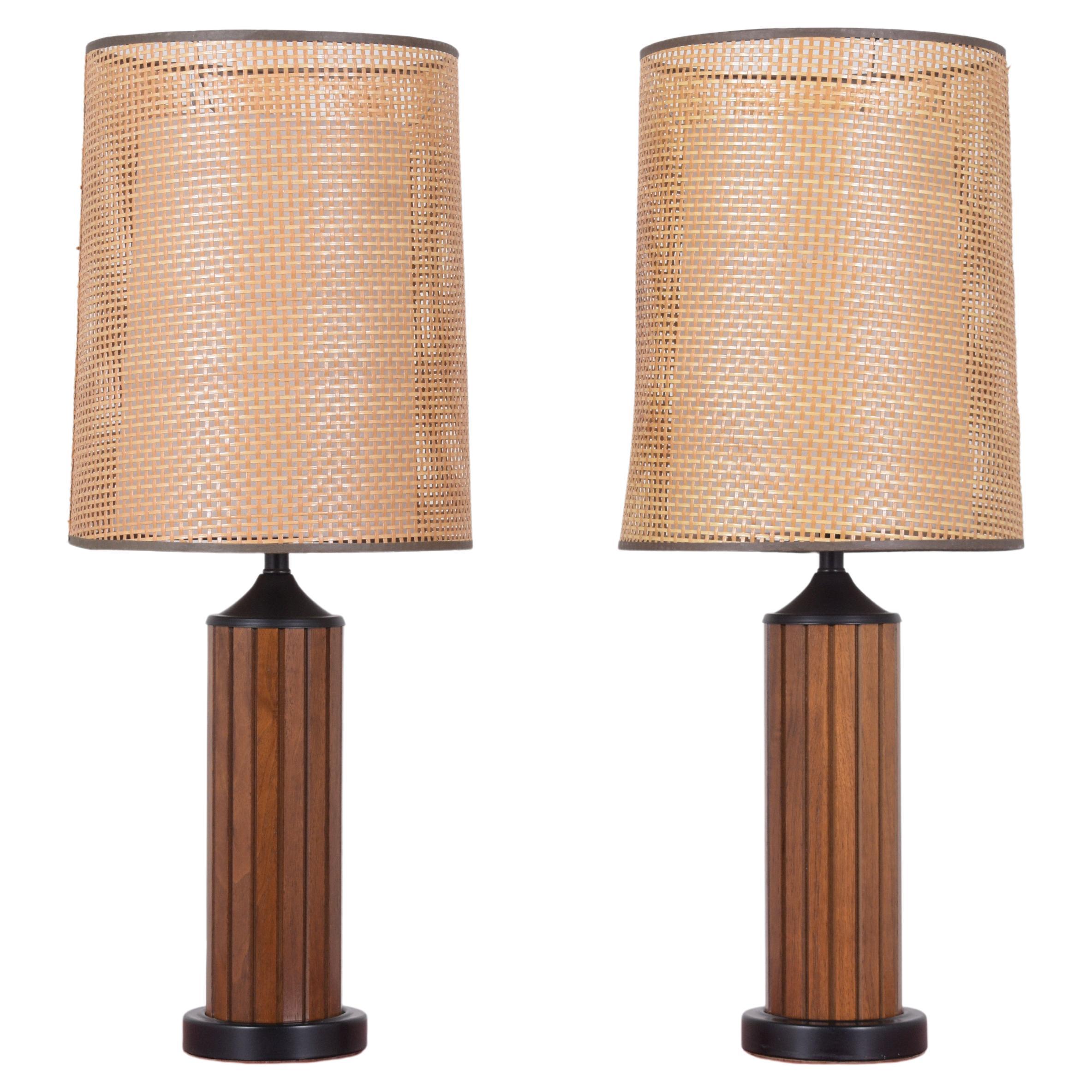 Vintage 1960s Pair of Mid-Century Table Lamps