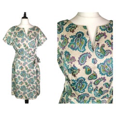 Vintage 1960s Paisley print mini dress