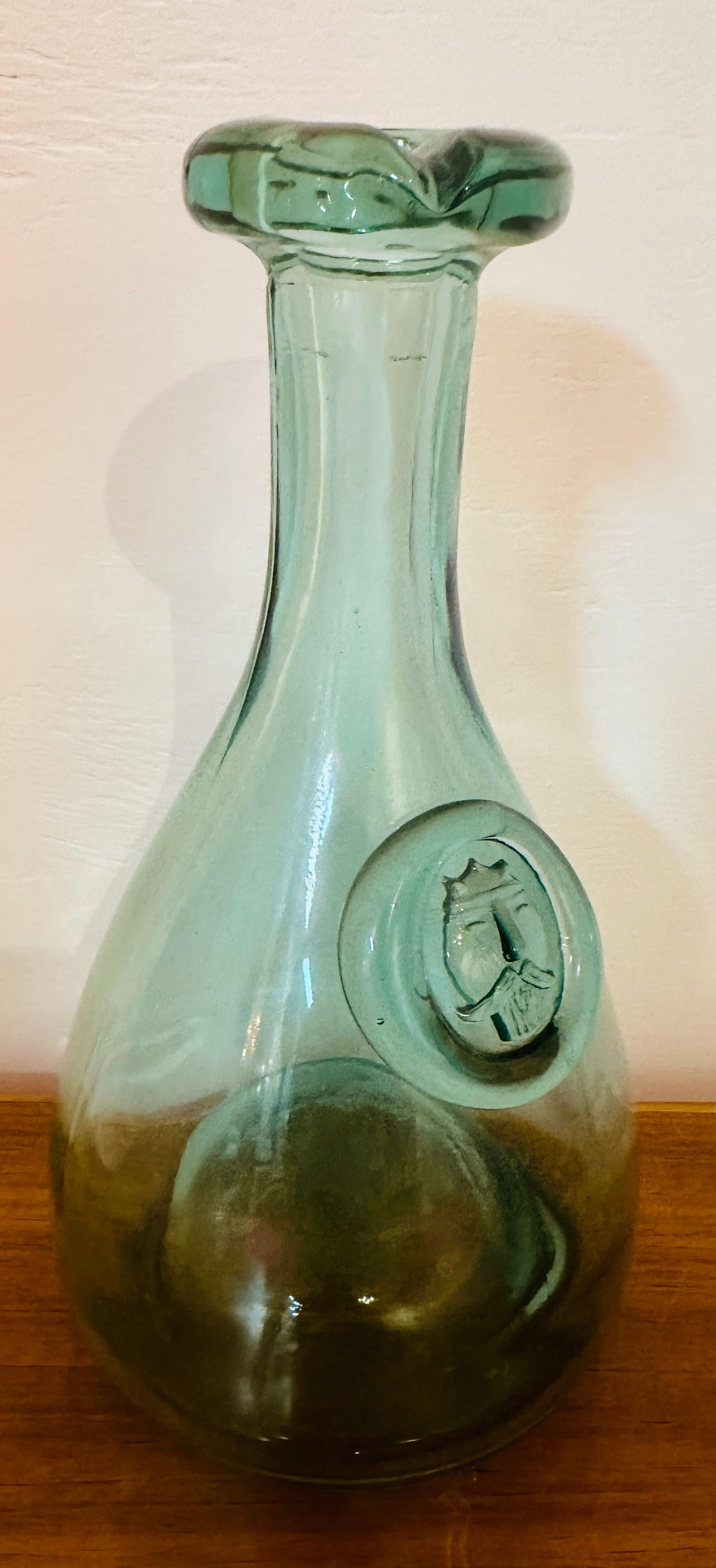 Mid-Century Modern Vintage 1960s Pale Green Holmegaard Glasværk by Ole Winther 