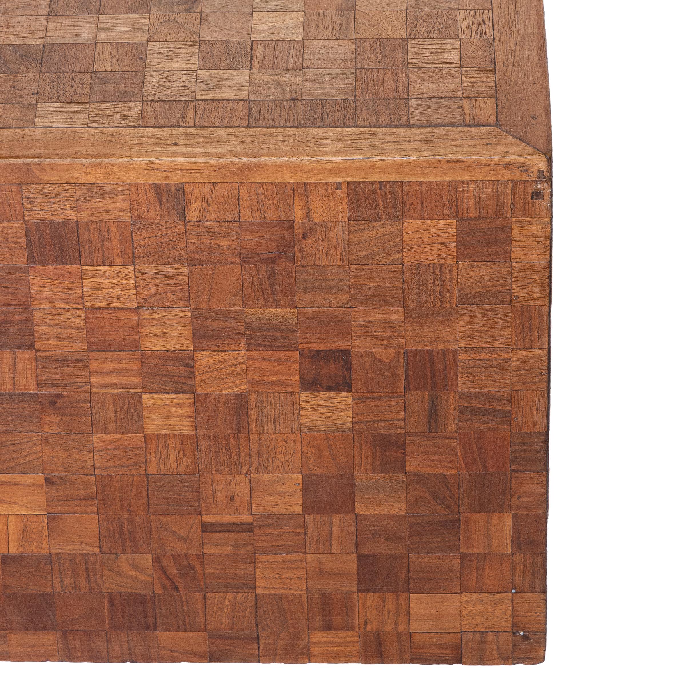 Mid-Century moderno Tavolino da caffè in parquet vintage degli anni '60 in vendita