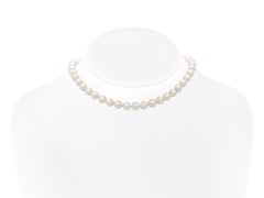 Vintage 1960s Pearl Necklace with Tourmaline, Aquamarine, and Diamonds
