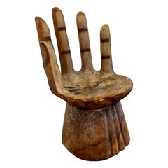 Vintage 1960s Pedro Friedberge Style Wood Hand Chair
