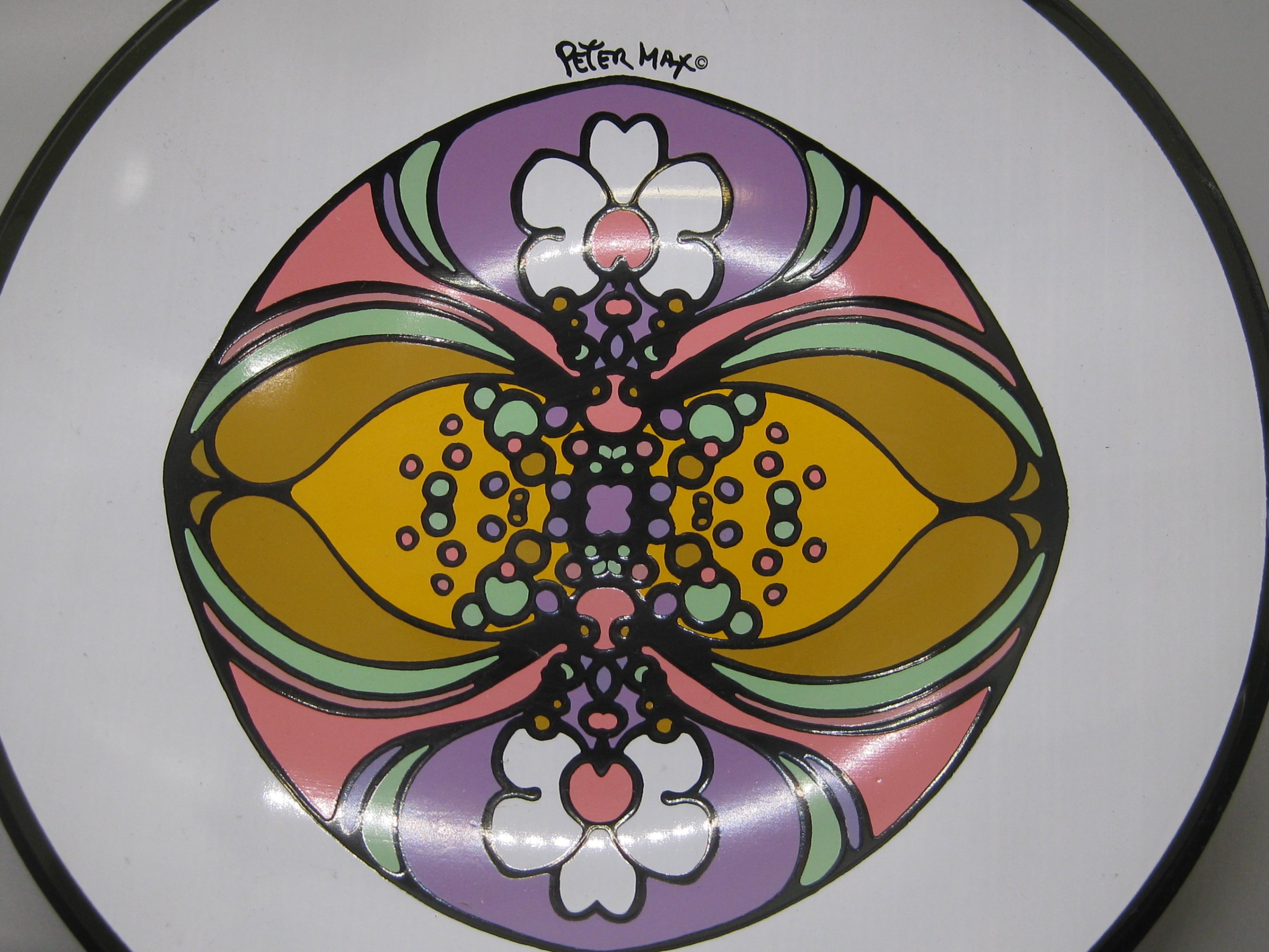 Bol Pop Art psychédélique Peter Max des années 1960 en vente 1