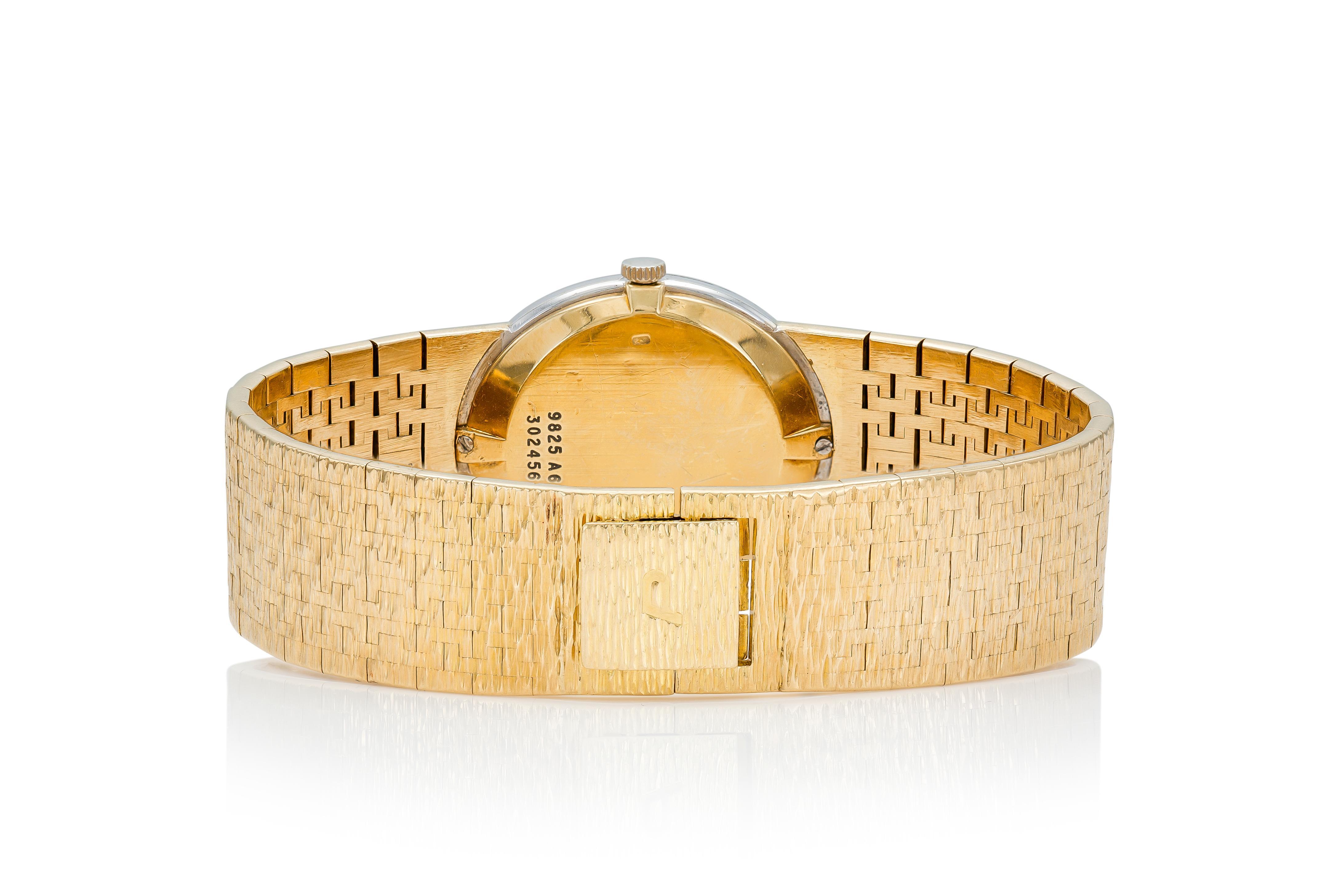 Reloj Piaget vintage de oro con diamantes de los años 60 Corte redondo en venta