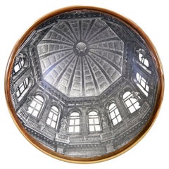 Vintage 1960s Piero Fornasetti Church Dome Porcelain Plate, Cupole d'Italia