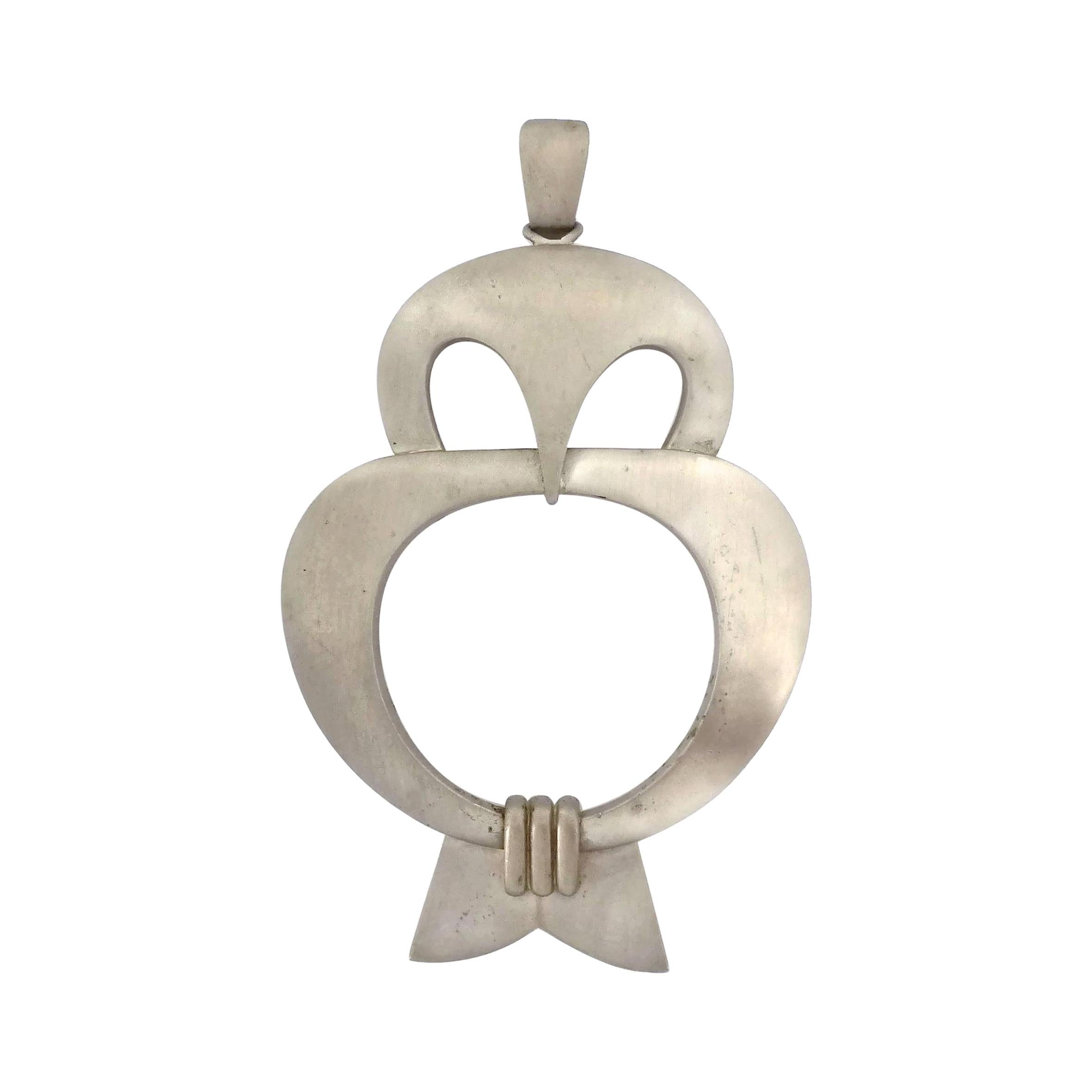 Vintage 1960s PIERRE CARDIN Massive Owl Futuristic Modernist Space Age Necklace