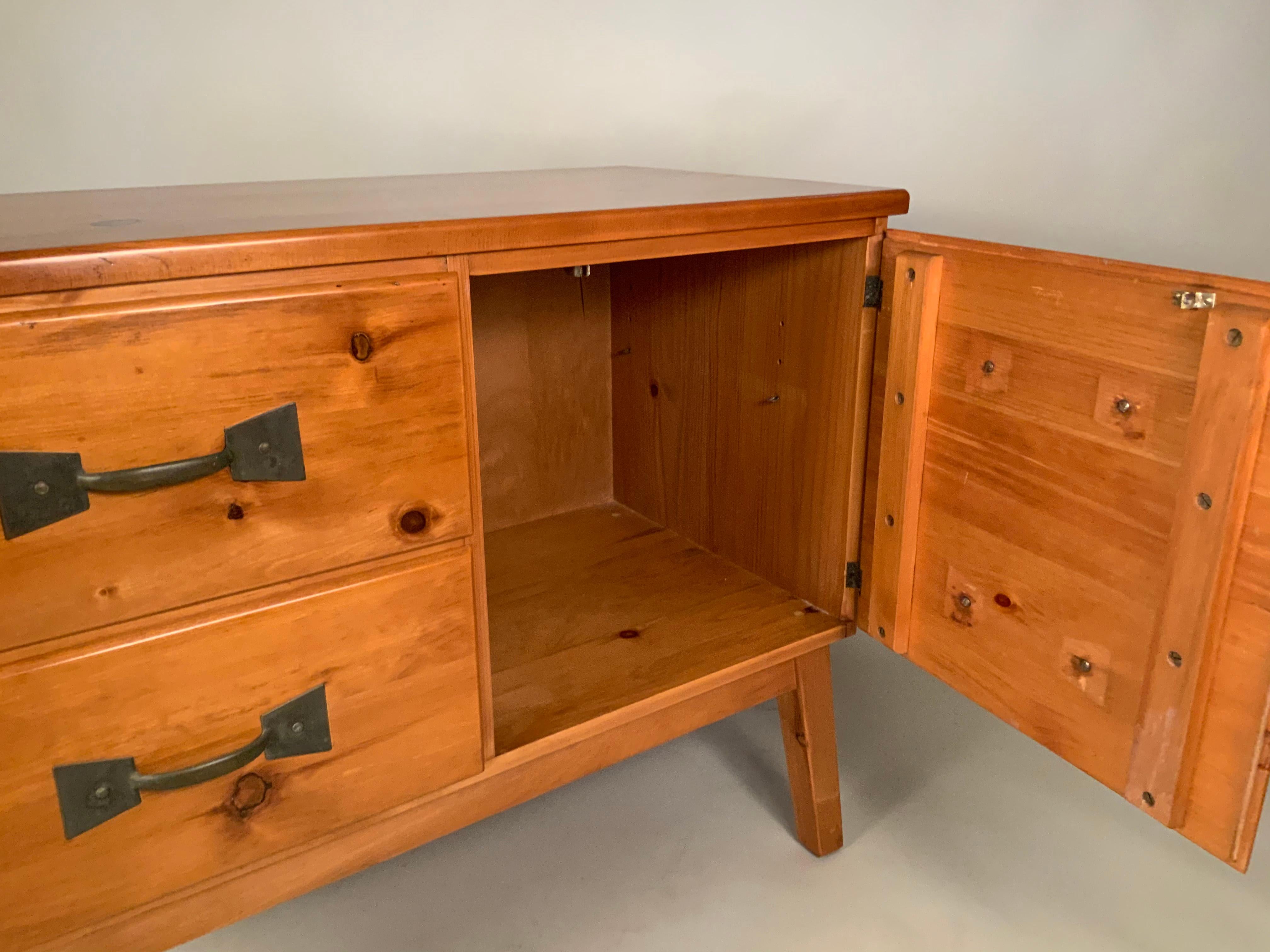 Vintage 1960s Pine Chest Cabinet by Habitant 2
