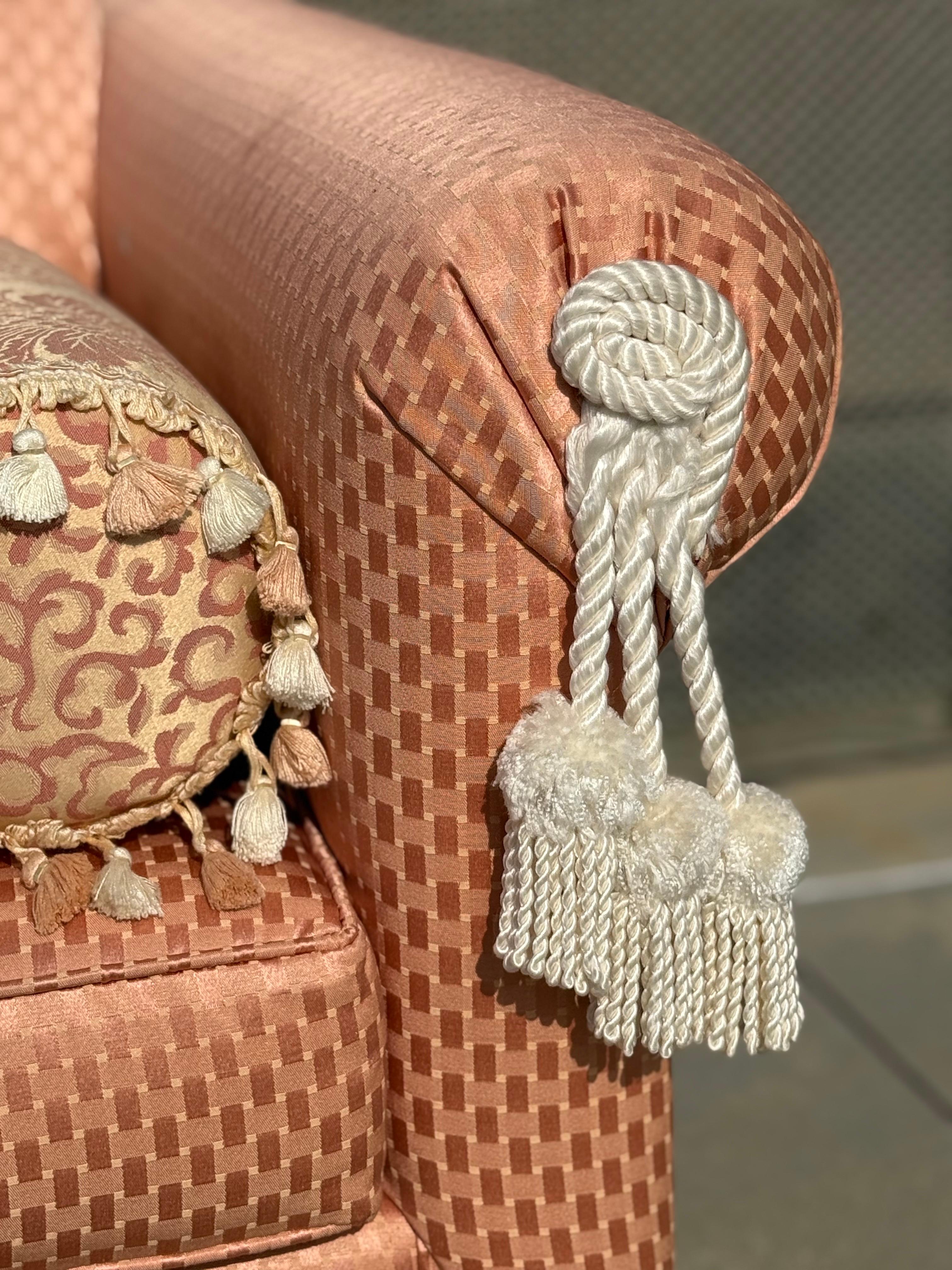 Vintage 1960s Rosa Liebessitz Sofa im Angebot 3