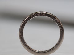 Vintage 1960s Platinum Diamond Eternity Band Ring 0.65CTW Size 5.25 Wedding