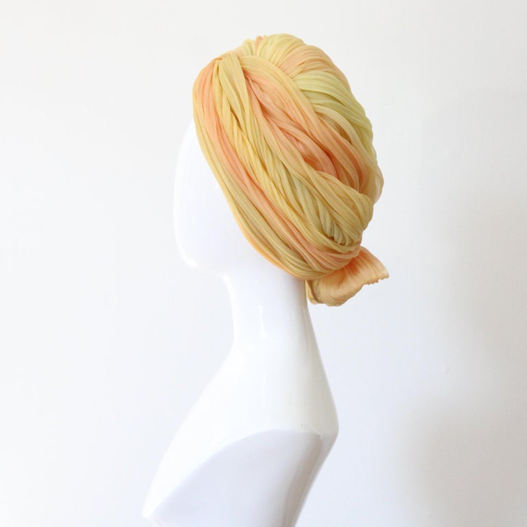 Vintage Christian Dior Women’s Turban Hat 1960s Christian Dior Cream Wool Bouclé Turban-Style Hat W  main image 2