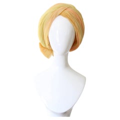 Vintage 1960's Pleated Christian Dior Turban Hat Ombré