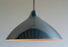 Vintage 1960s Poliertes Aluminium Pendelleuchte von Lisa Johansson-Pape