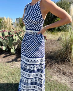 Vintage 1960s Polka Dot Column Dress