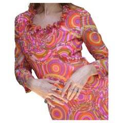 Vintage 1960s Psychedelic Maxidress