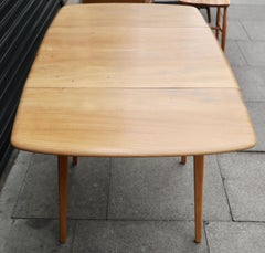 Vintage 1960s rectangle  Ercol drop leaf Elmwood and Beech dining table