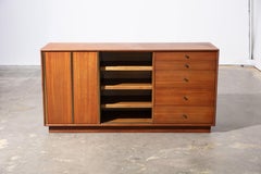 Vintage 1960's Refinished Harvey Probber Dresser with Sliding Doors