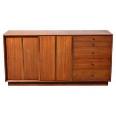Vintage 1960's Refinished Harvey Probber Dresser with Sliding Doors